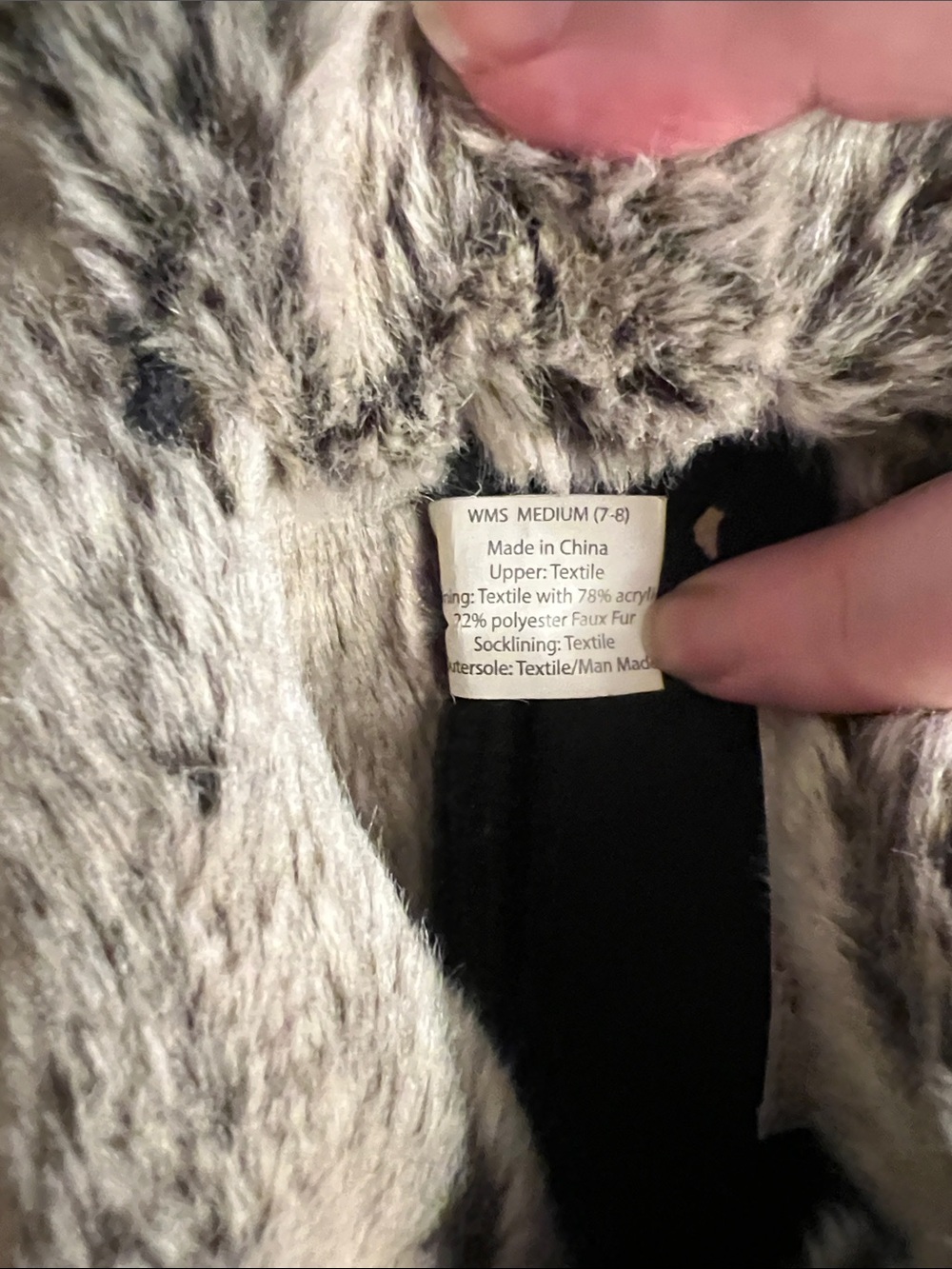 Simply Vera Vera Wang Black Moccasin Slippers with Grey Faux-Fur Collar - Picture 3 of 7